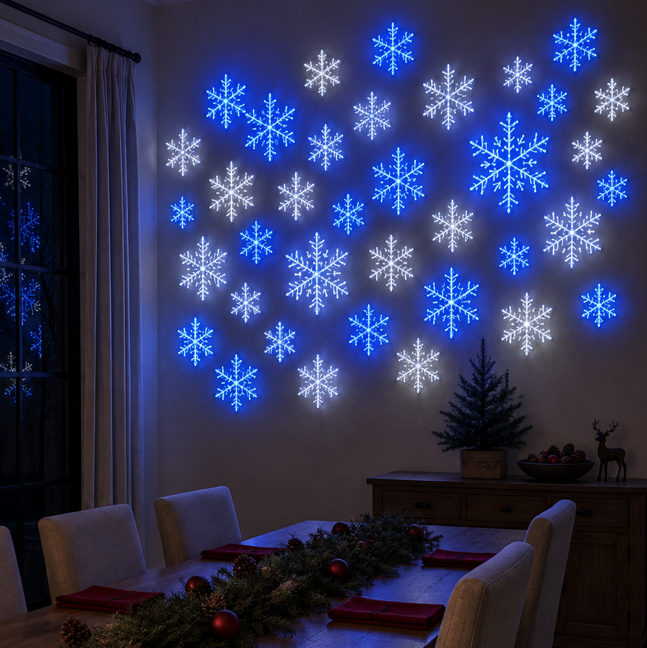 Snowflake Christmas Dining Room Lights
