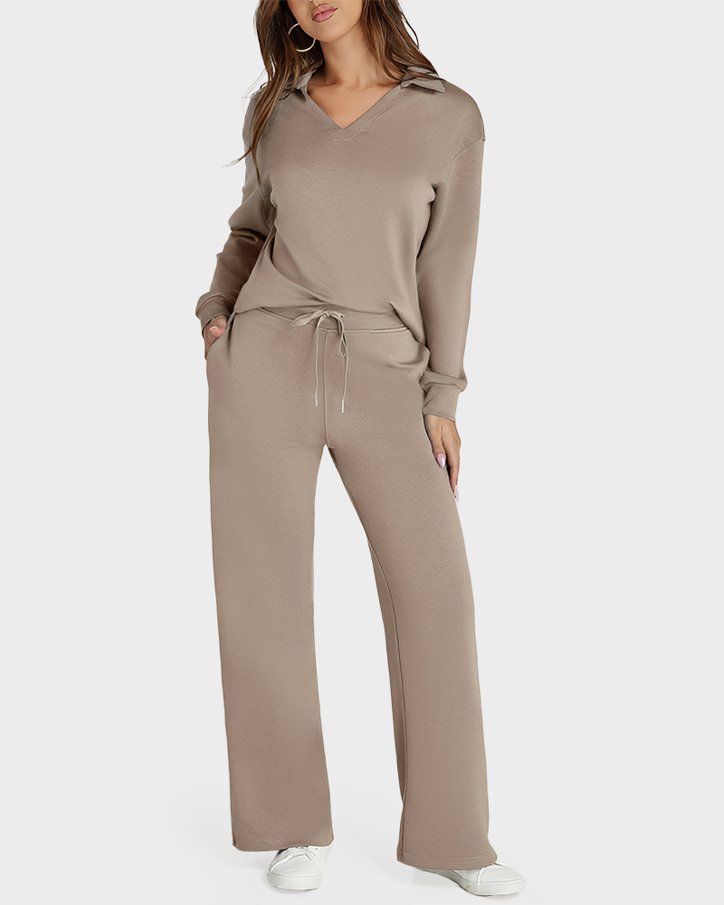 Women's Fall Transition 2-Piece Set - Breathable & Wrinkle Resistant Sweatsuits Sets