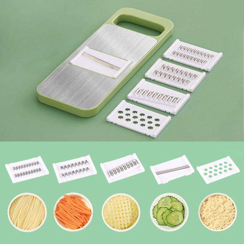 📢 🔪 Multifunctional Kitchen Chopper with Hand Guard – 5 Blades, Non-Slip Base & Quick Vegetables Chopping 🥕⚠️📦