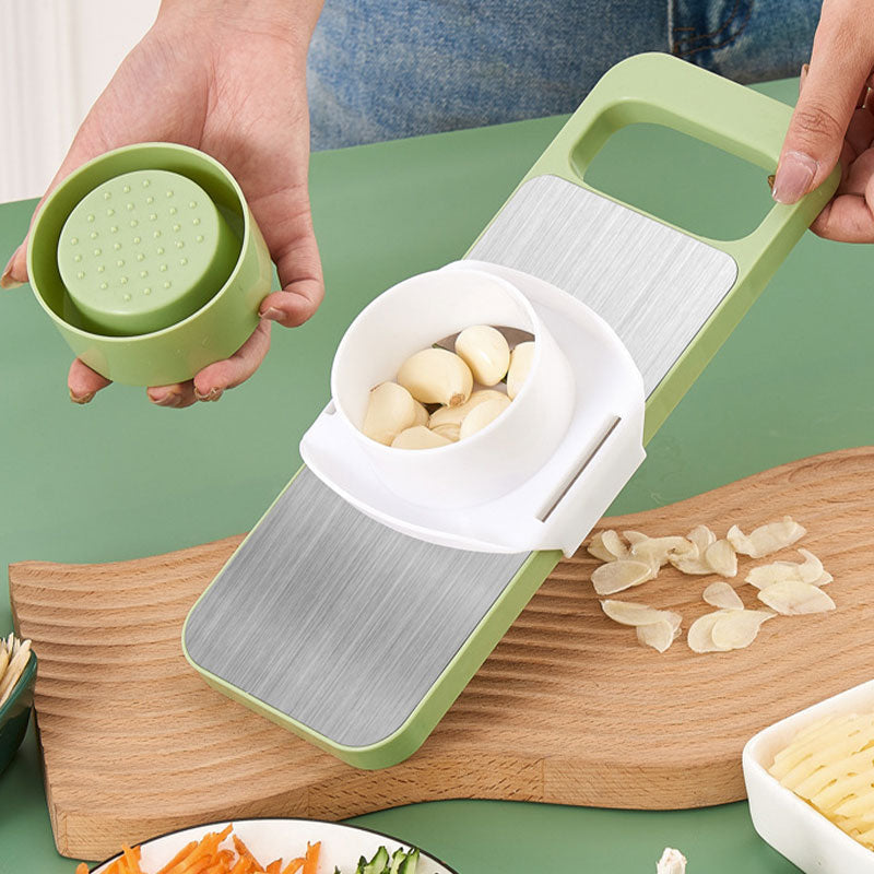 📢 🔪 Multifunctional Kitchen Chopper with Hand Guard – 5 Blades, Non-Slip Base & Quick Vegetables Chopping 🥕⚠️📦