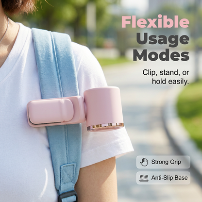 🧊Portable Clip-On Cooling Fan | ❄️Hands-Free Strong Wind with LED Battery DisplayInstant cooling on the go