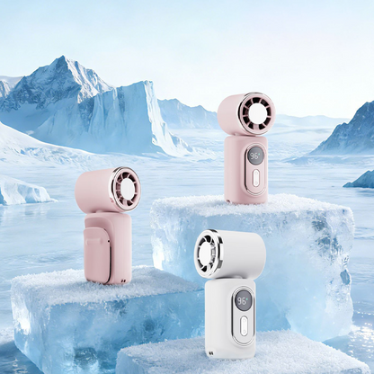 🧊Portable Clip-On Cooling Fan | ❄️Hands-Free Strong Wind with LED Battery DisplayInstant cooling on the go