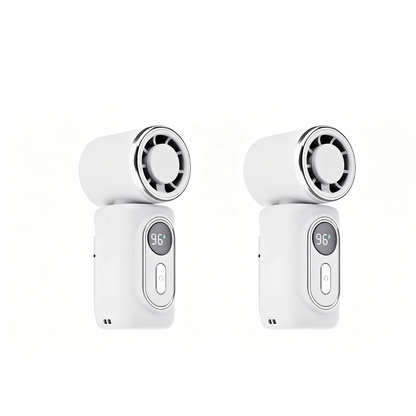 🧊Portable Clip-On Cooling Fan | ❄️Hands-Free Strong Wind with LED Battery DisplayInstant cooling on the go