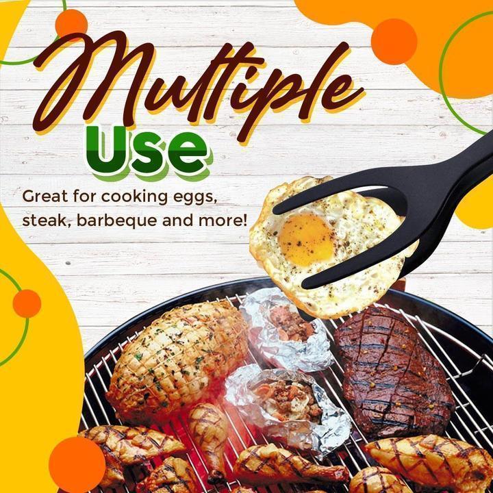 🍳 50% OFF NOW!🥩 2-in-1 Spatula Clip – Heat-Resistant Silicone & Non-Slip Handle – Kitchen Cooking Essential 🔥