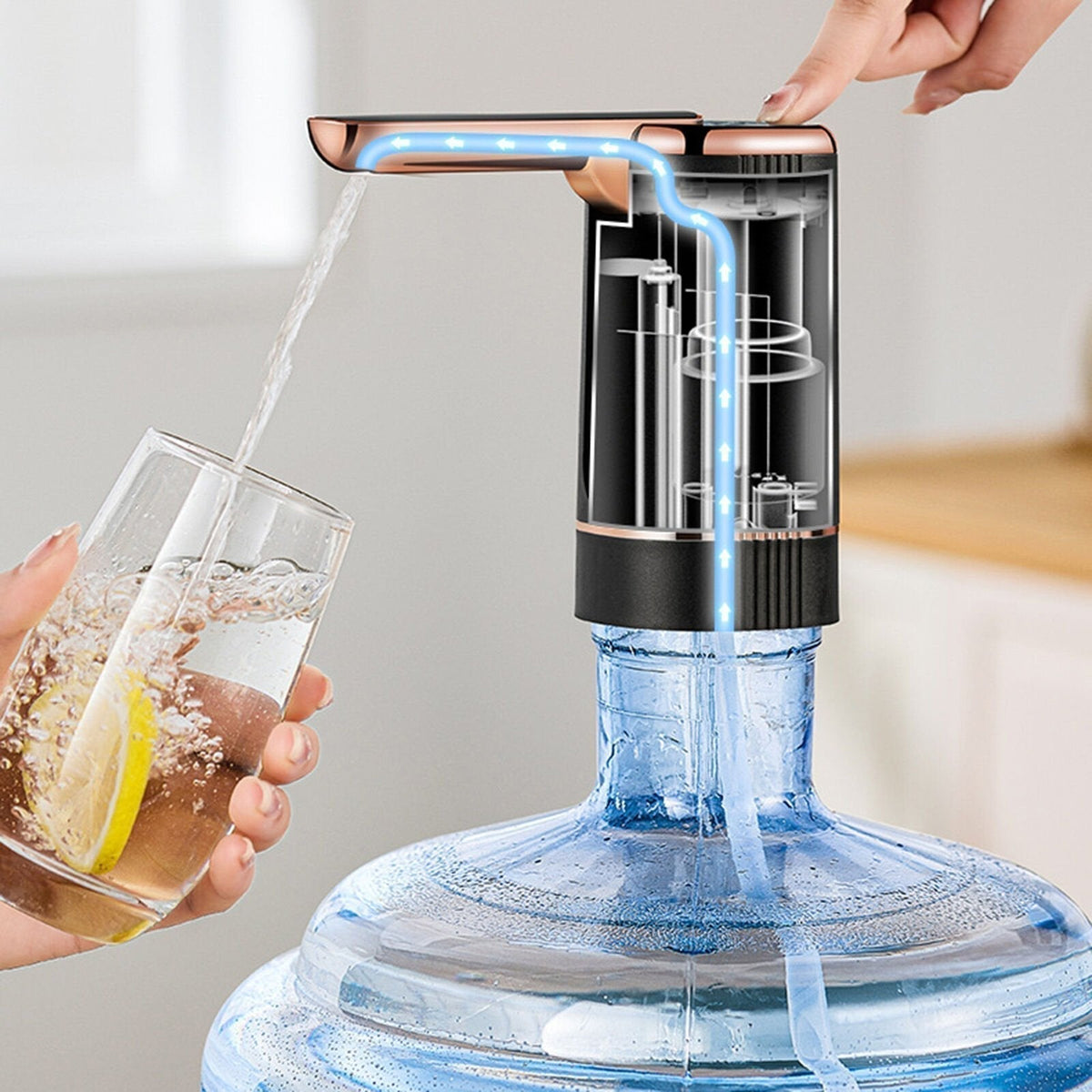 💧 Rechargeable Automatic Water Dispenser Pump – One-Touch Portable Bottle Pump