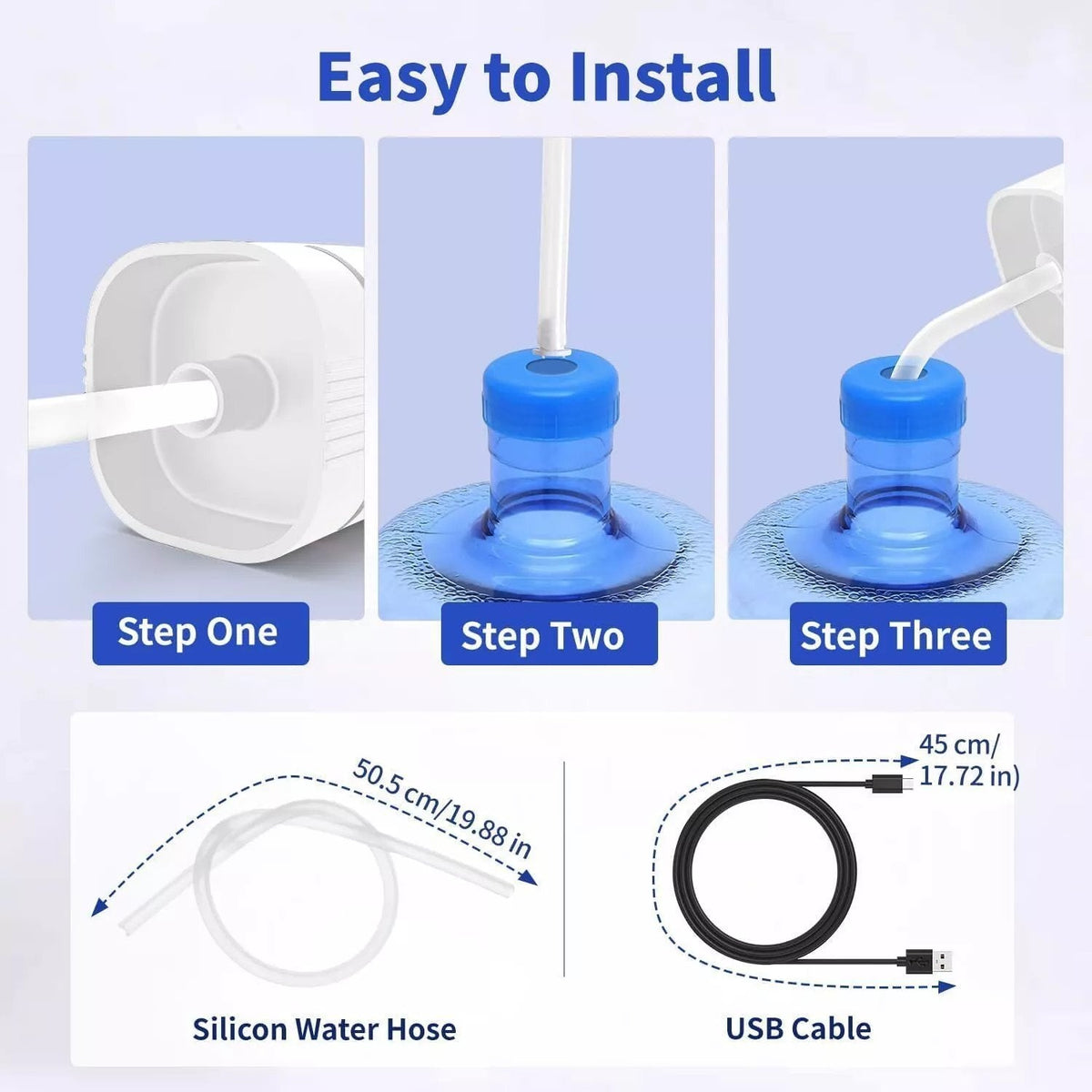 💧 Rechargeable Automatic Water Dispenser Pump – One-Touch Portable Bottle Pump