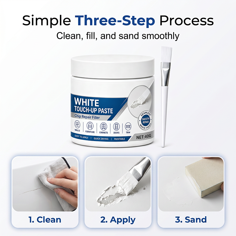 White Furniture Touch-Up Paste (Free Brush)