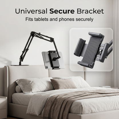 🛏️ Adjustable Bedside Phone & Tablet Stand – Hands-Free Viewing