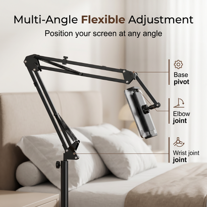 🛏️ Adjustable Bedside Phone & Tablet Stand – Hands-Free Viewing