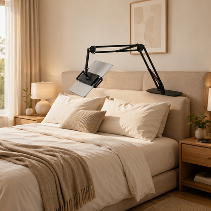 🛏️ Adjustable Bedside Phone & Tablet Stand – Hands-Free Viewing