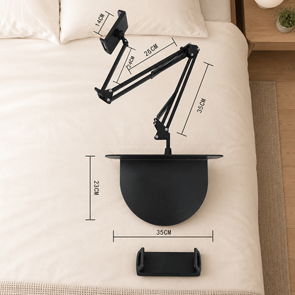 🛏️ Adjustable Bedside Phone & Tablet Stand – Hands-Free Viewing
