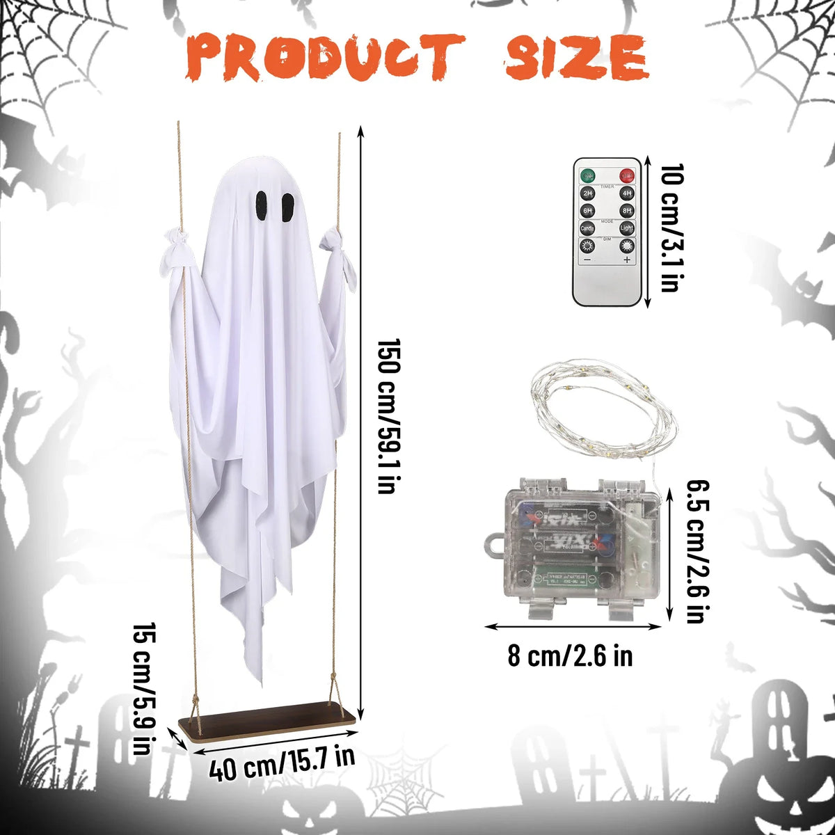 Non-lighted ghost swing measurements on a white background