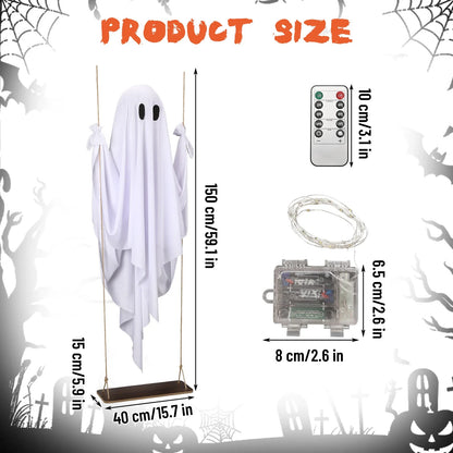 Non-lighted ghost swing measurements on a white background