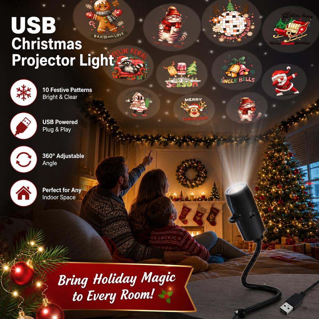 🎅HD Christmas Projector🌌6 or 10 Festive Scenes